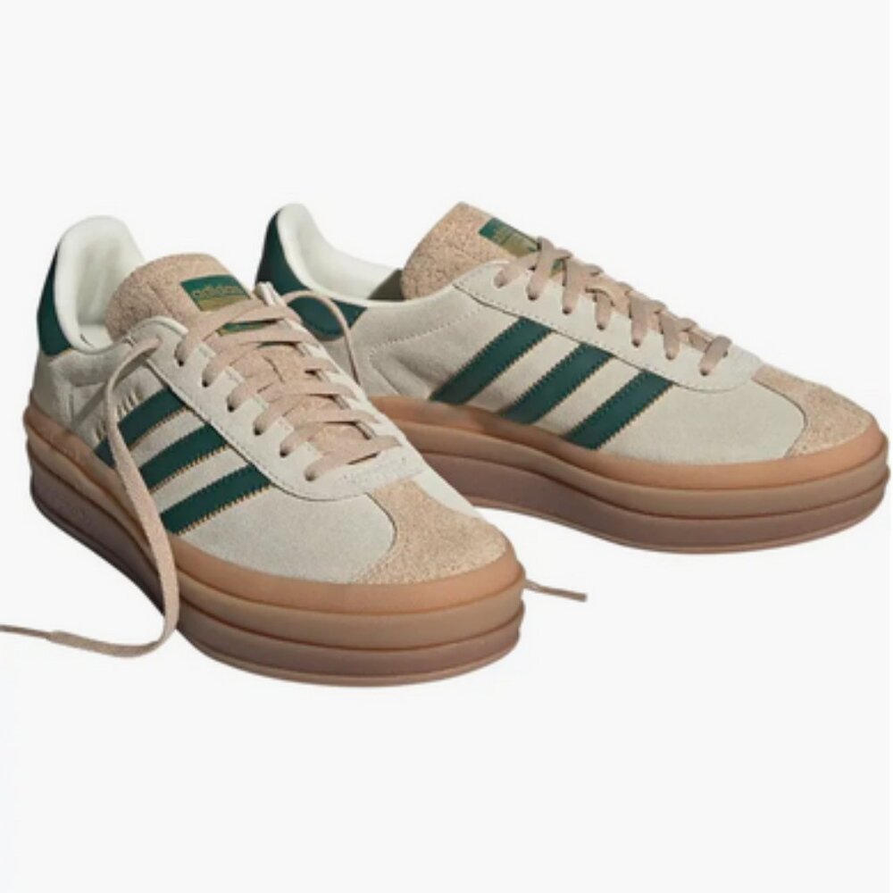 Adidas Gazelle Bold Cream Green Magic Beige 6W Like New